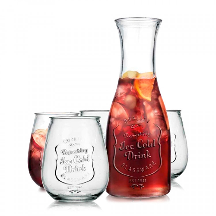 Набір глечик лимонадник та склянки 4 шт 780мл, фото 1