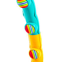 Обруч масажний розбірний з кульками жовто-зелений, фото 4