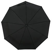 Черный зонтик премиум качества - Автоматический, мужской укреплённый зонт с AC-867 деревянной ручкой