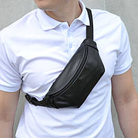 Черная мужская сумка на грудь, Бананка для телефона, Бананка PW-792 для мужчин, черная бросетка на пояс