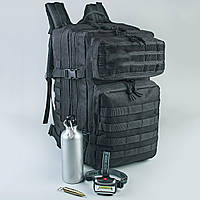 Черный рюкзак тактический Tactic 1000D для военных, охоты, рыбалки,скалолазания, путешествий