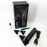 Триммер для стрижки волос, усов, бороды VGR V-077 с USB зарядкой, GR-566 металлический корпус