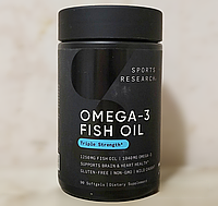 Sport Research Omega 3 Fish Oil Triple Strength 1250 mg 90 капсул омега 3 риб'ячий жир фіш оіл