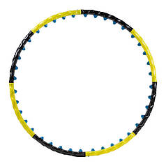 Обруч магнітний масажний розбірний жовто-чорний