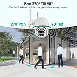 🔥Камера поворотна відеоспостереження 4к 5 мп WI-FI зовнішня вулична 8X ЗУМ ICSEE, фото 6