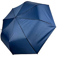 Женский однотонный зонт полуавтомат на 8 спиц от Toprain темно-синий 0102-12 zn