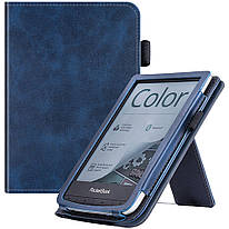 Чохол для Pocketbook 618 / 616 / 617 / 627 / 632 / 606 / 628 / 633 Color Glaleo Vertical Leather Stand Navy Blue