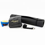 Килимок для йоги та фітнесу (каремат) + фітбол м'яч для фітнесу 55 см + ремінь для йоги OSPORT Set 94 (n-0124) Чорно-чорний, фото 6