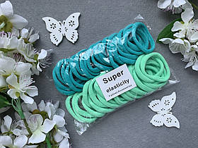 Гумка мікрофібра 4 см, 50 шт/пач. м'ятно-зелені