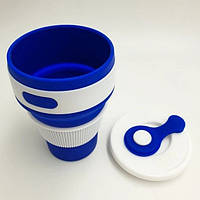 Кружка туристическая (складная/силиконовая), стаканчик силиконовый, кружки для похода. AZ-110 Цвет: синий