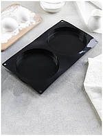 Силиконовая форма для выпечки и заморозки Диски (Круг) - глубина 3 см, диаметр 10 см, 2 ячейки (1405244201)