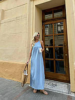 Льняное летнее женское платье сарафан Ткань лен Размеры 42-44,46-48,50-52