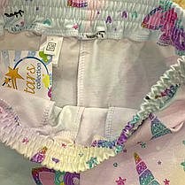 Костюм для дівчинки футболка і шорти райдужні єдиноріжки Five Stars 10795-10804-128р, фото 4