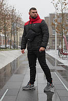 Комплект Европейка красно-черная + штаны утепленные. Барсетка и перчатки в подарок! SND