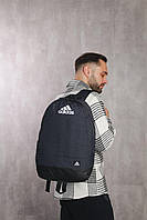 Рюкзак Матрац темный меланж Adidas (белое лого) SND