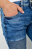 Чоловічі джинси, стрейчеві із замком, завужені, стильні, 28-36, фото 3