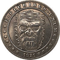 Сувенир монета доллар США Морган 1921г "Планета обезьян". Hobo Coin American Morgan