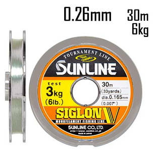 Леска Sunline Siglon V 30m 0.26mm 6kg