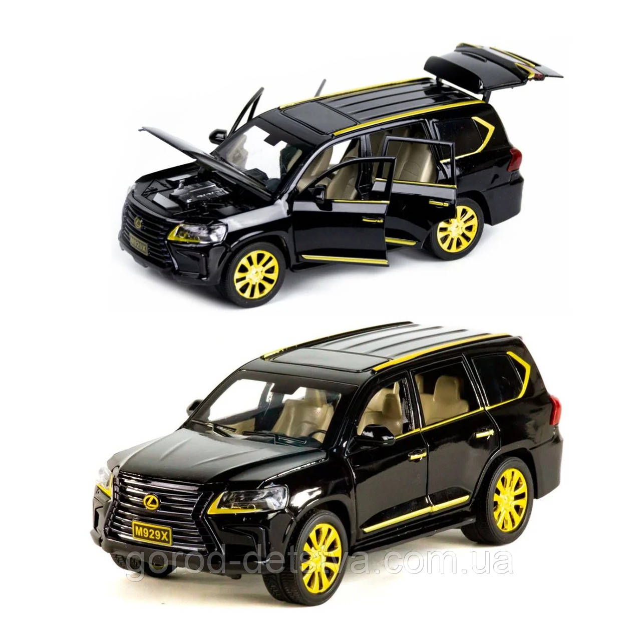 Металева машинка Lexus LX570 світло звук інерція відчиняються двері Лексус 1:24 Розмір 20 см EL 3121, фото 1