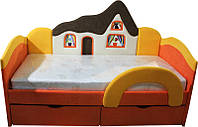 Детская кроватка Ribeka Домик Оранжевый (09K048) SN, код: 6491852