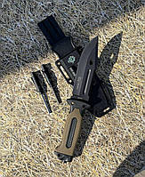 Нож мультитул военный с огнивом и точилом, армейский походный нож мультитул Сolumbia op806