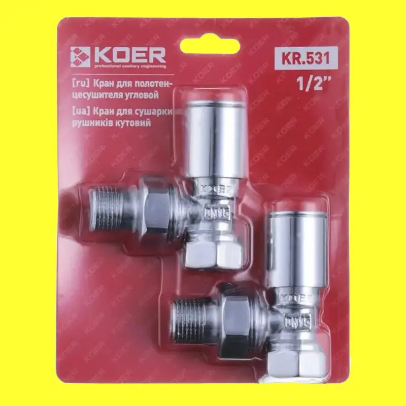 Кран для рушникосушки 1/2". Ціна за 1 шт., фото 1