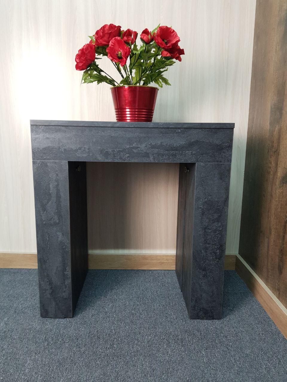 Стіл трансформер "Смайл" колір "вугільний камінь" - розкладний до 240 см, фото 1