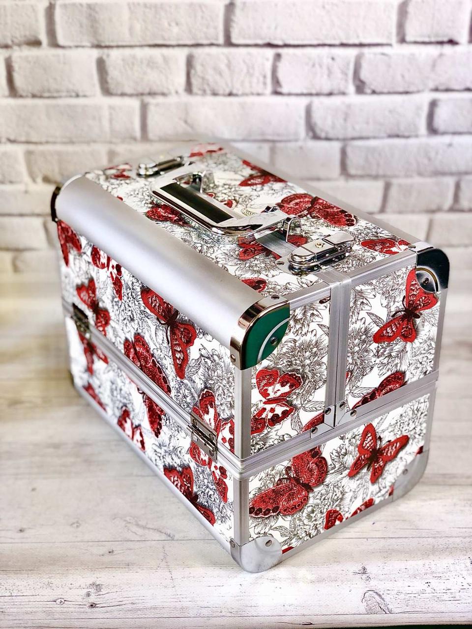 Б'юті-кейс для візажиста, манікюрного майстра та перукаря (бабочки), фото 1