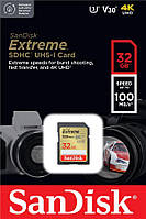 SanDisk Карта памяти SD 32GB C10 UHS-I U3 R100/W60MB/s Extreme V30 Купи И Tochka