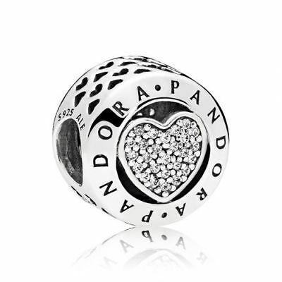 Срібний шарм на браслет Пандора (Супер шоп) "Логомання" 796218CZ