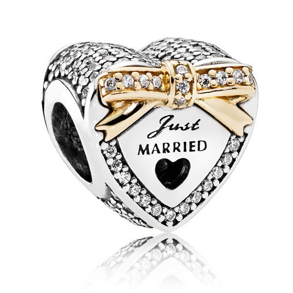 Срібний шарм на браслет Пандора (Супер шоп) "Молодові" 792083CZ