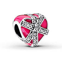 Срібна намистина на браслет Пандора  "Подарунок кохання" 792047CZ