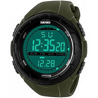 Мужские часы Skmei 1025AG Army Green, наручные часы противоударные