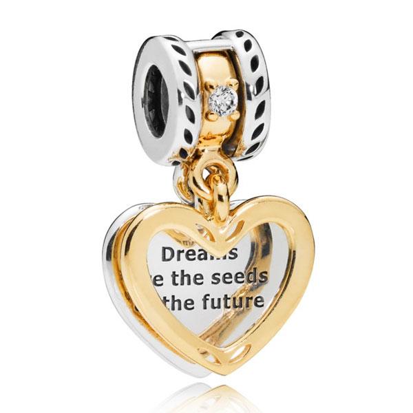Срібний шарм на браслет Пандора (Супер шоп) "Медмети це насіння майбутнього" 767623CZ