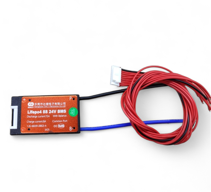Плата BMS Daly 8S 24 В 15 А для LiFePO4 акумуляторів