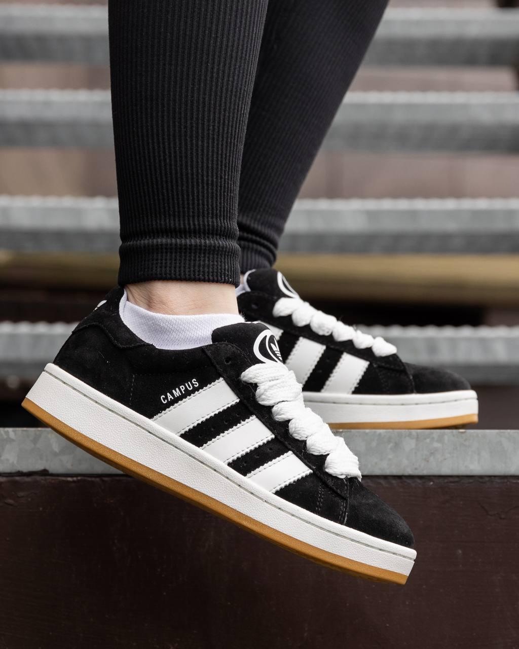 Кроссовки adidas Campus 00's Core Black, черные замшевые кеды адидас ...