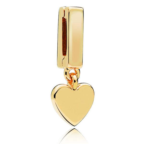 Срібний шарм на браслет Пандора (Супер шоп) Reflex для браслетів на браслет Пандора (Супер шоп) "Паряне серце" в позолоті 767643