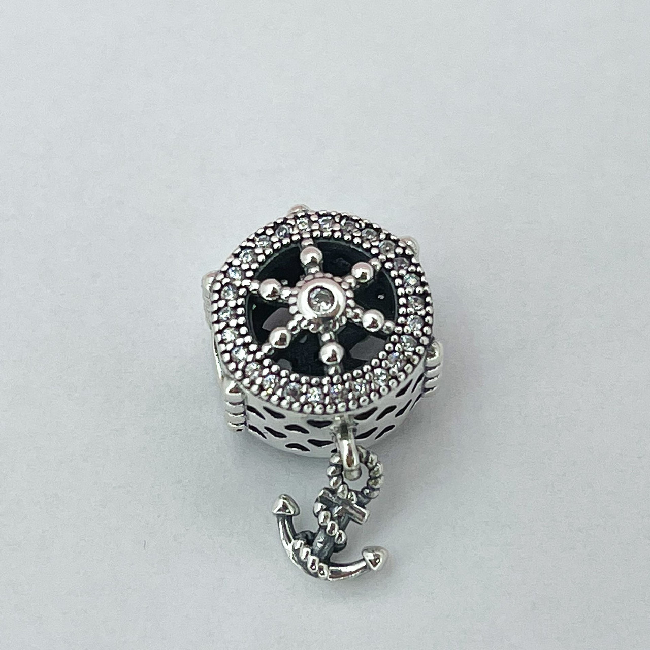 Срібний шарм на браслет Пандора (Супер шоп) "Штурвал"