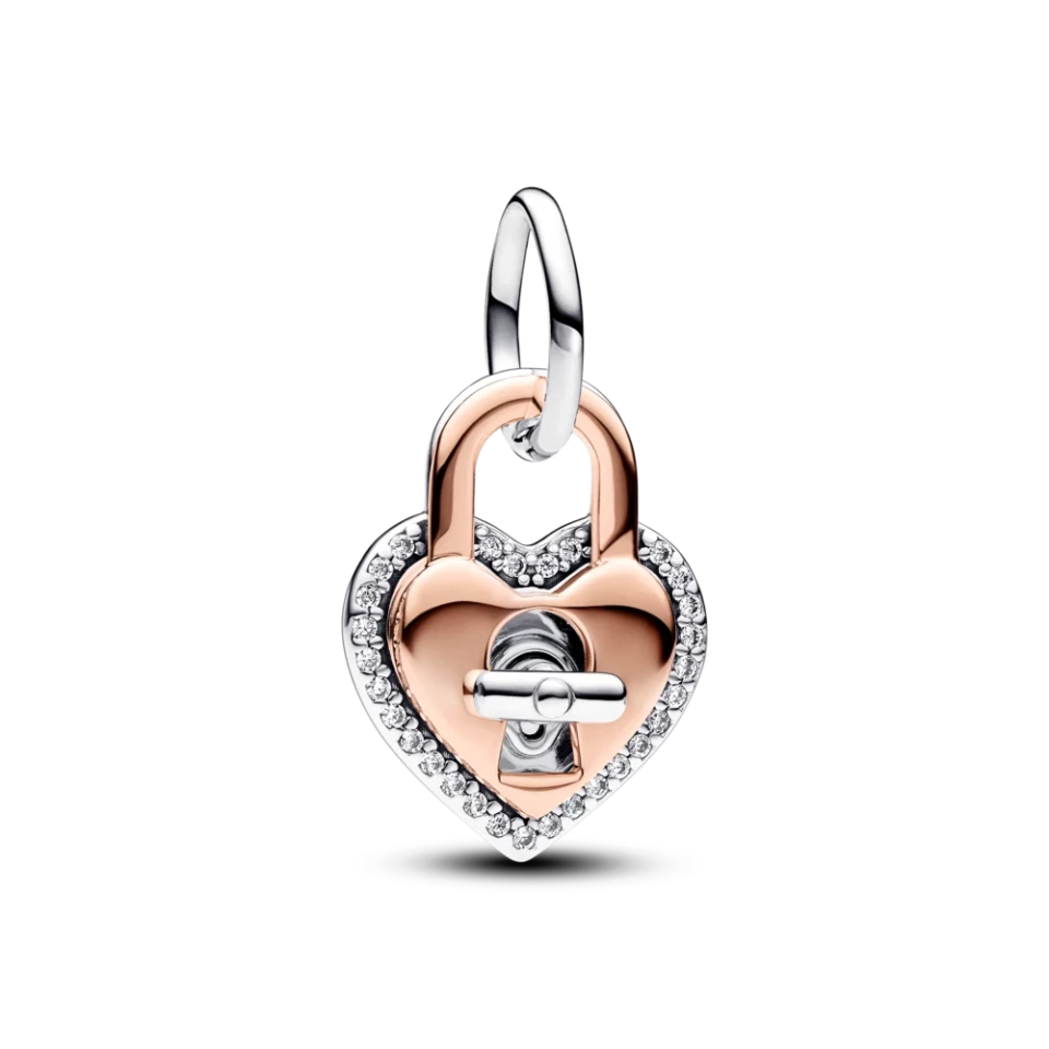 Срібний шарм на браслет Пандора (Супер шоп) "Замок у формі серця" 783079C01
