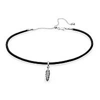 Шкіряний чокер  "Перо" 397197CBK-38