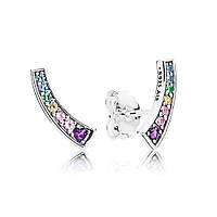 Срібні сережки Веселка любові 297077NRPMX