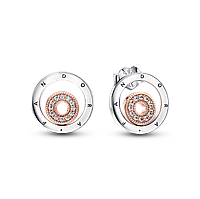 Срібні сережки   "Кільця з логотипом" 282314C01