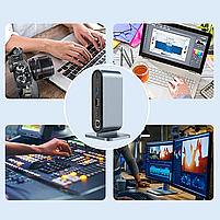 Хаб Док станція Deepfox-2201 12 в 1 USB Type-C концентратор для ноутбука 12 портів, фото 4