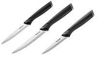 Tefal Набор ножей Essential, 3шт, нержавеющая сталь, пластик, черный Купи И Tochka