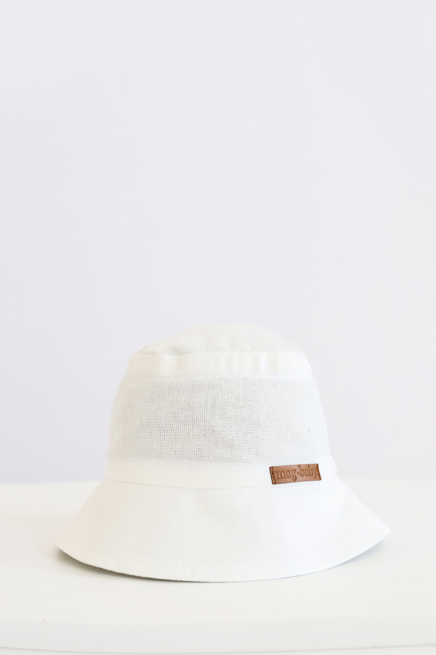 Льняна панама "Classik", молочна, фото 1