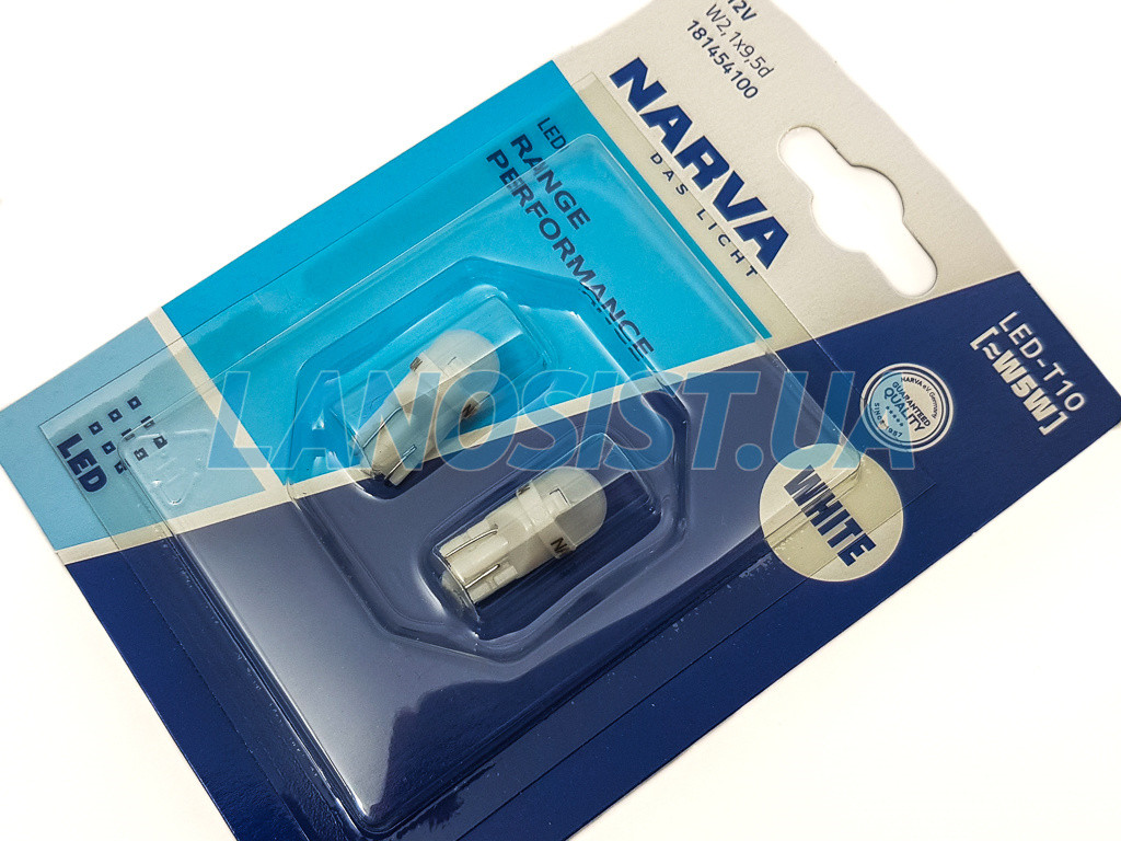 Лампа LED W5W Narva 6000K (2 шт.) 181454100