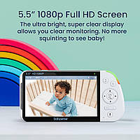 5,5-дюймова відеоняня Babysense з розділеним екраном і роздільною здатністю Full HD 1080p