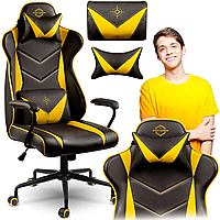 Игровое компьютерное кресло Sofotel Blitzcrank - 2592 Геймерское кресло Желто-черное MM-s