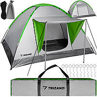 4-местная кемпинговая туристическая палатка Trizand - Палатка 4 местная водонепроницаемая с навесом MM-s
