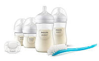 Набор для новорожденных Philips AVENT Natural Природный поток (4 бутылочки, щетка, пустышка)